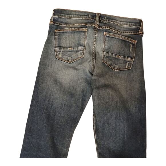 Flying Monkey Platinum Distressed Sashiko Boro Patched Womens Skinny Jeans Sz 28 - Picture 12 of 13